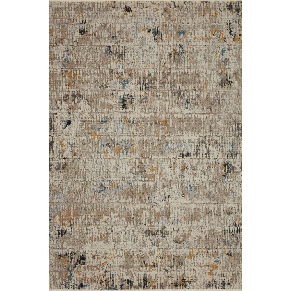 Loloi Rugs LEI-06 Leigh 18" x 18" Sample Swatch in Ivory / Granite