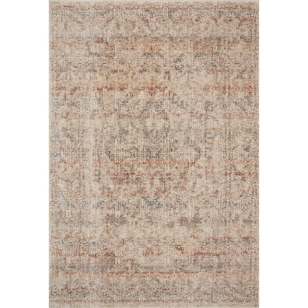 Loloi Rugs LOU-04 Lourdes 18" x 18" Sample Swatch in Ivory / Spice