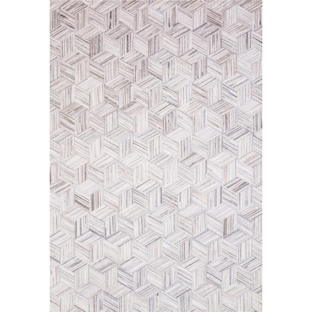 Loloi II MAD-07 Maddox 1 ft. -6 in. X 1 ft. -6 in. Sample Swatch Rug in Lt Grey / Ivory