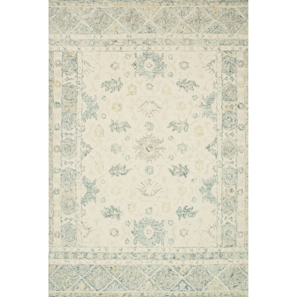 Loloi Rugs NOR-01 Norabel 1 ft. -6 in. X 1 ft. -6 in. Sample Swatch Rug in Ivory / Slate