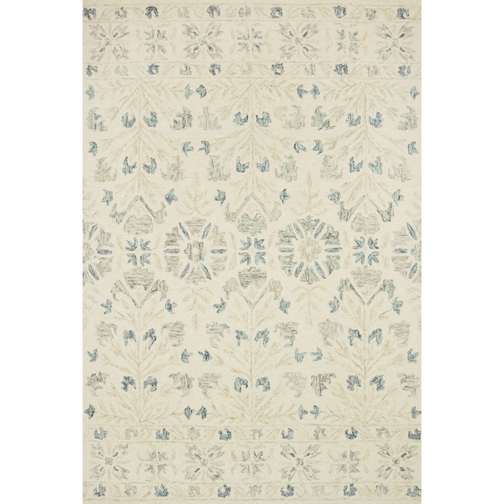 Loloi Rugs NOR-02 Norabel 1 ft. -6 in. X 1 ft. -6 in. Sample Swatch Rug in Ivory / Grey