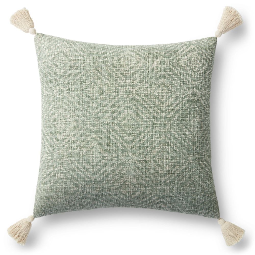 Loloi Rugs P0621 Pillow 22" x 22" in Green
