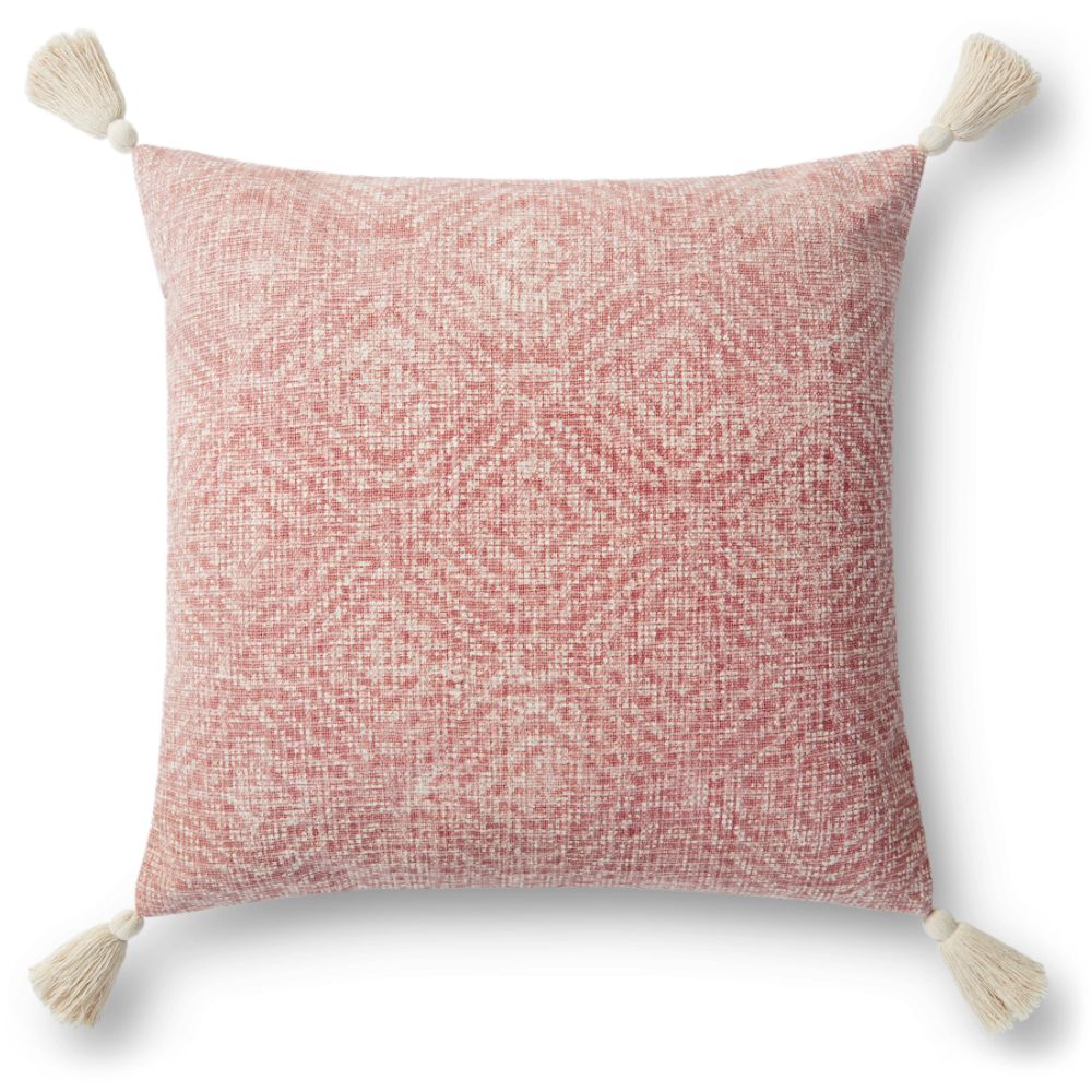 Loloi Rugs P0621 Pillow 22" x 22" in Pink
