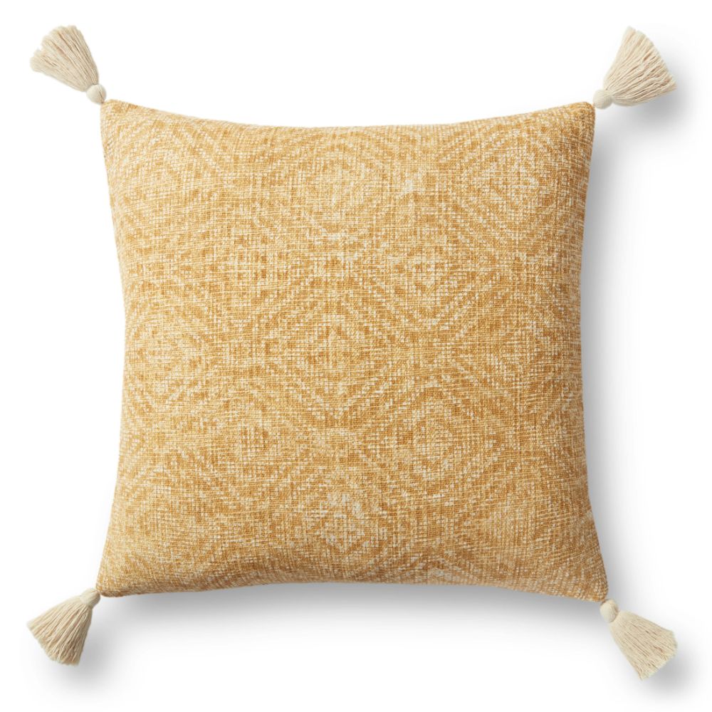 Loloi Rugs P0621 Pillow 22" x 22" in Yellow