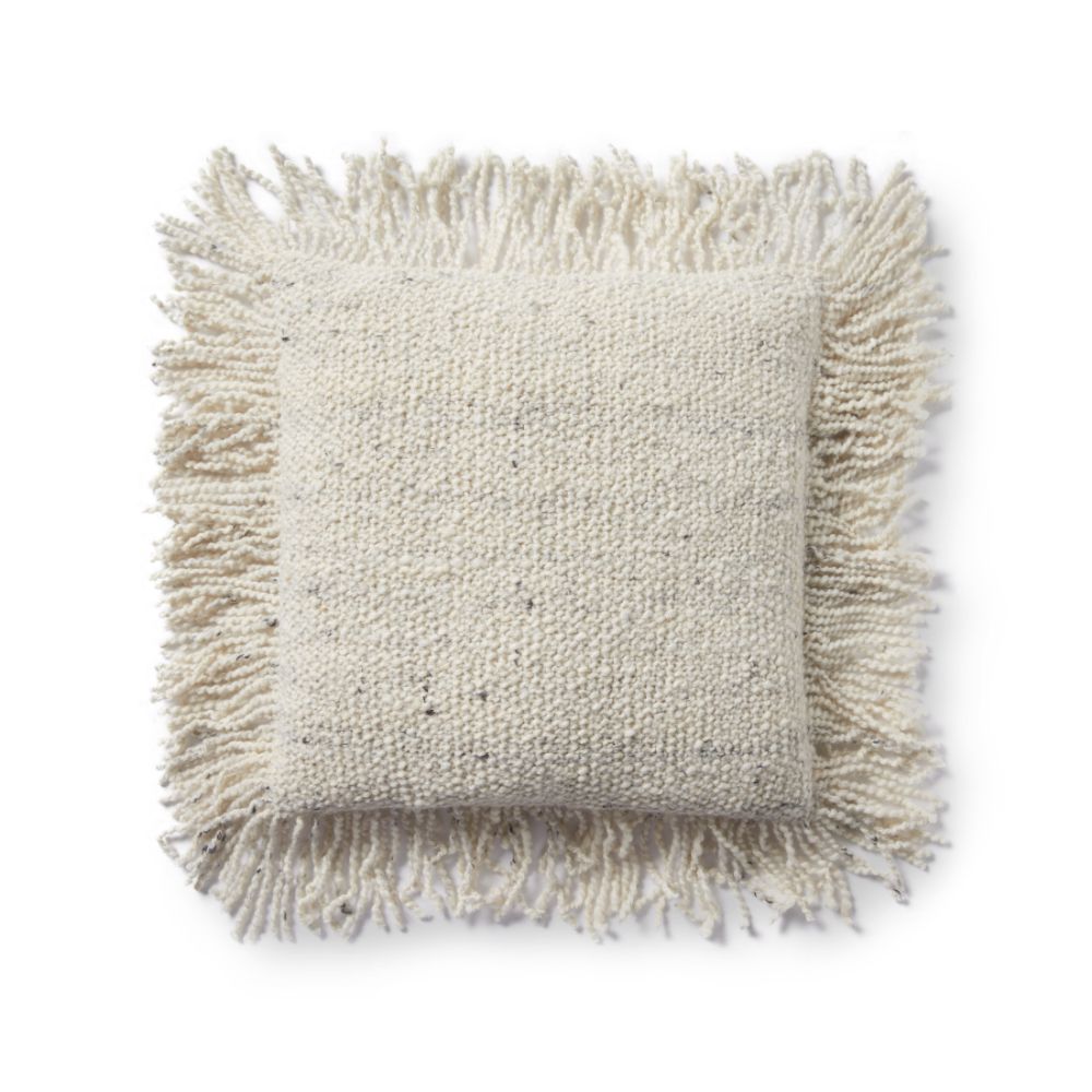 Loloi Rugs PLL0033 Pillow 18" x 18" in Ivory