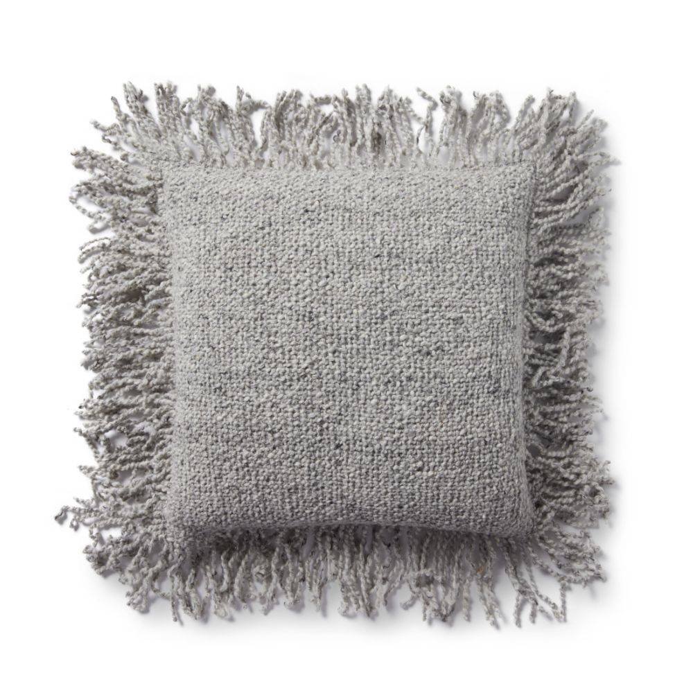 Loloi Rugs PLL0033 Pillow 18" x 18" in Lt Grey