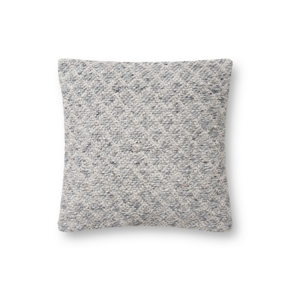 Loloi PLL0066 In/Out PLL0066 Grey 18" x 18" Cover Only Pillow