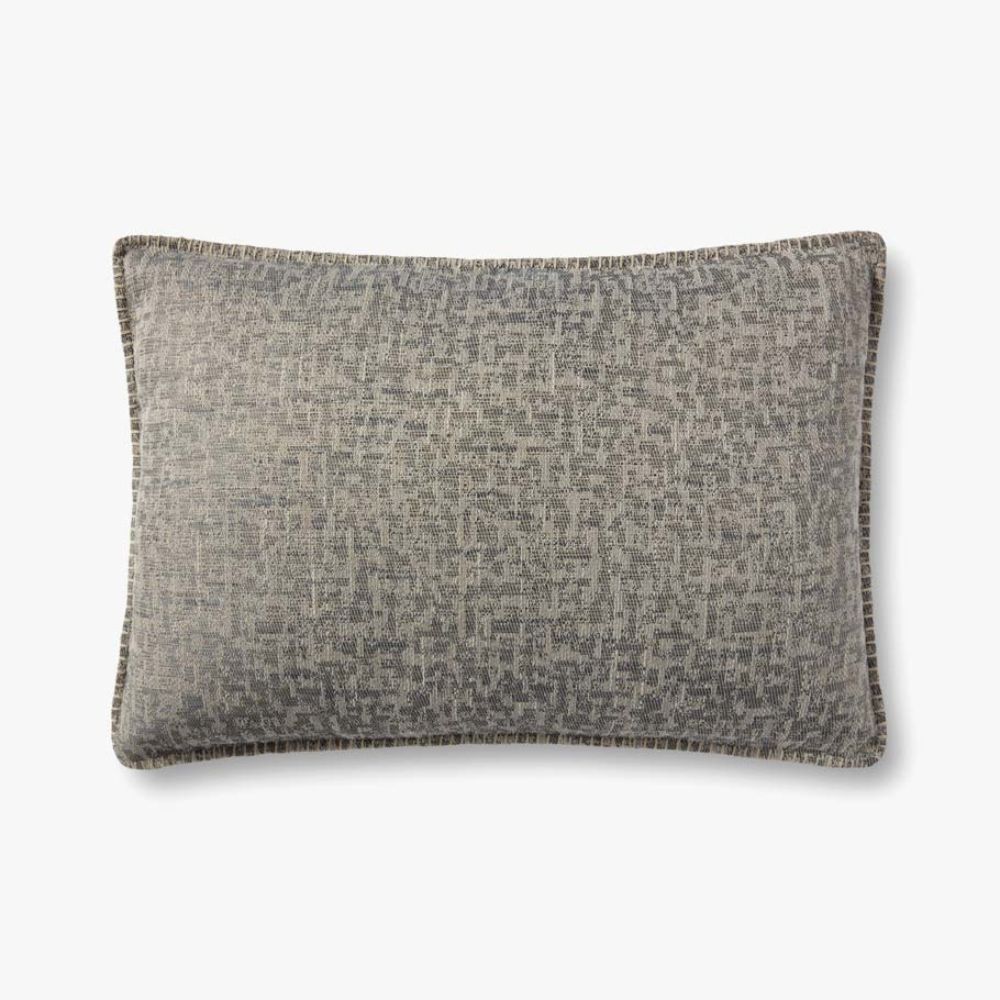 Loloi Rugs P0896 PILLOWS 16" x 26" Pillow in Grey