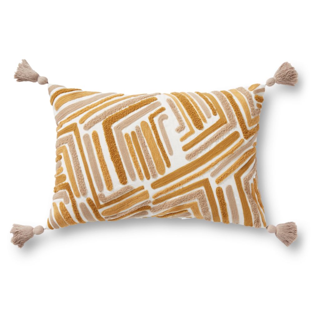 Loloi Rugs PLL0036 Pillow 13" x 21" in Gold