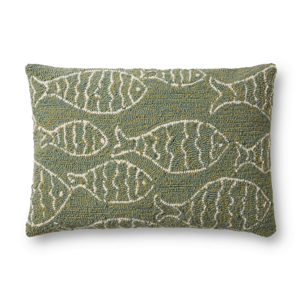 Loloi Rugs P0908 Pillow 16" x 26" in Green