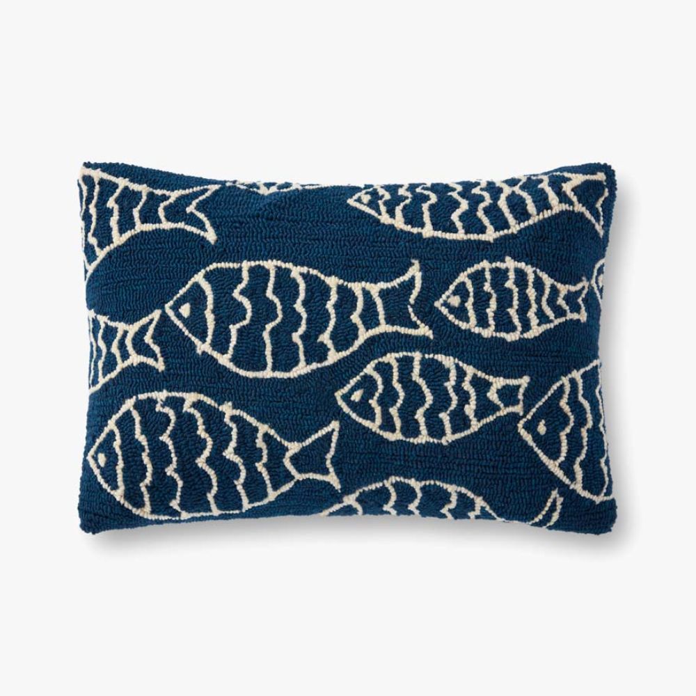 Loloi Rugs P0908 PILLOWS 16" x 26" Pillow in Navy