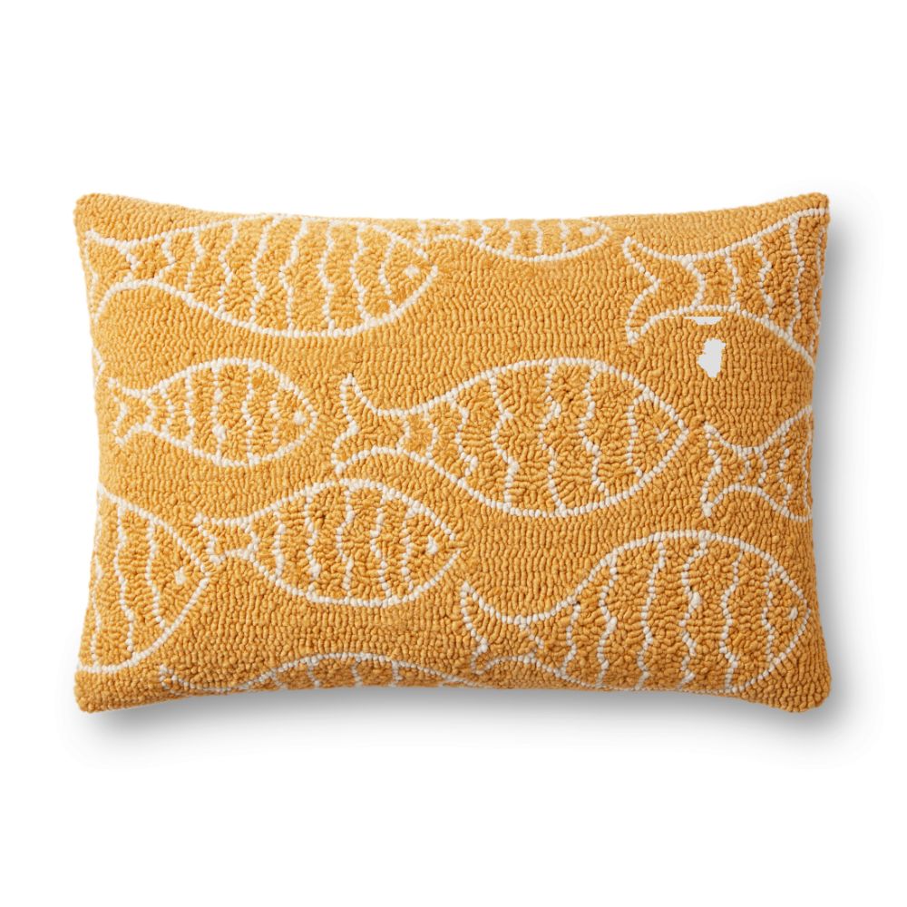 Loloi Rugs P0908 Pillow 16" x 26" in Yellow