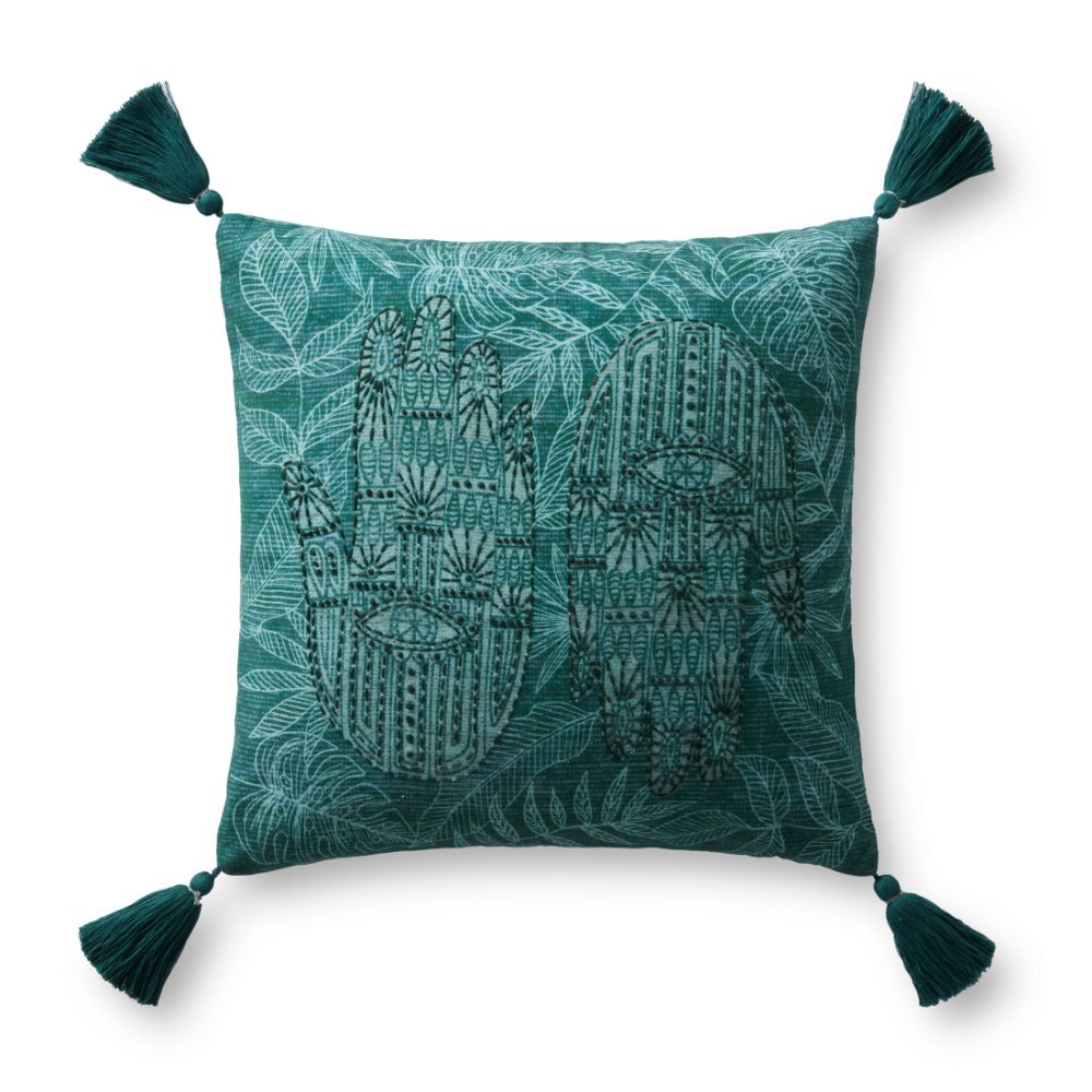 Loloi Rugs P226P0956GR00PIL1 PILLOWS 18" x 18" Pillow Cover in GREEN