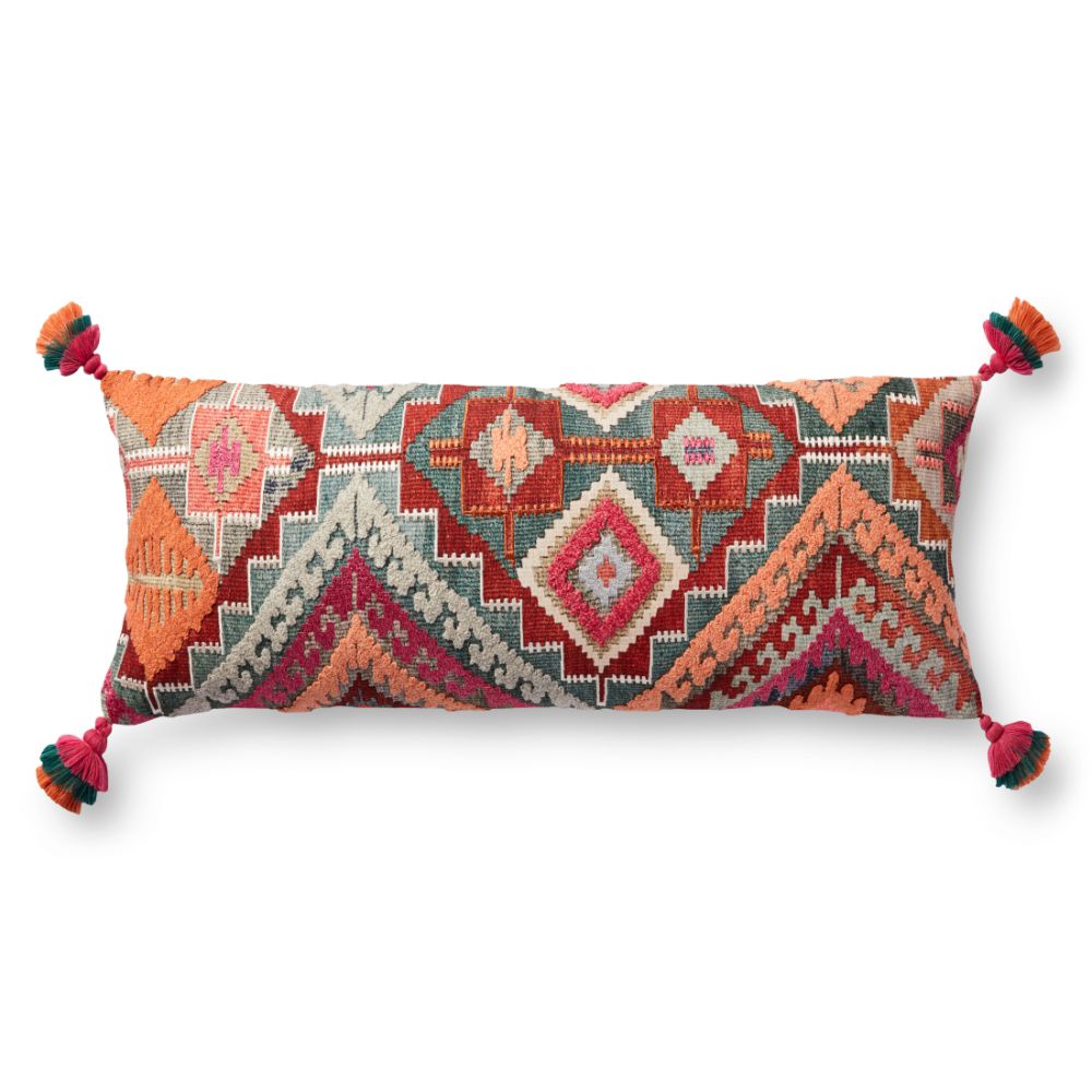 Loloi Rugs P230P0954ML00PI29 PILLOWS 13" x 35" Pillow Cover in MULTI