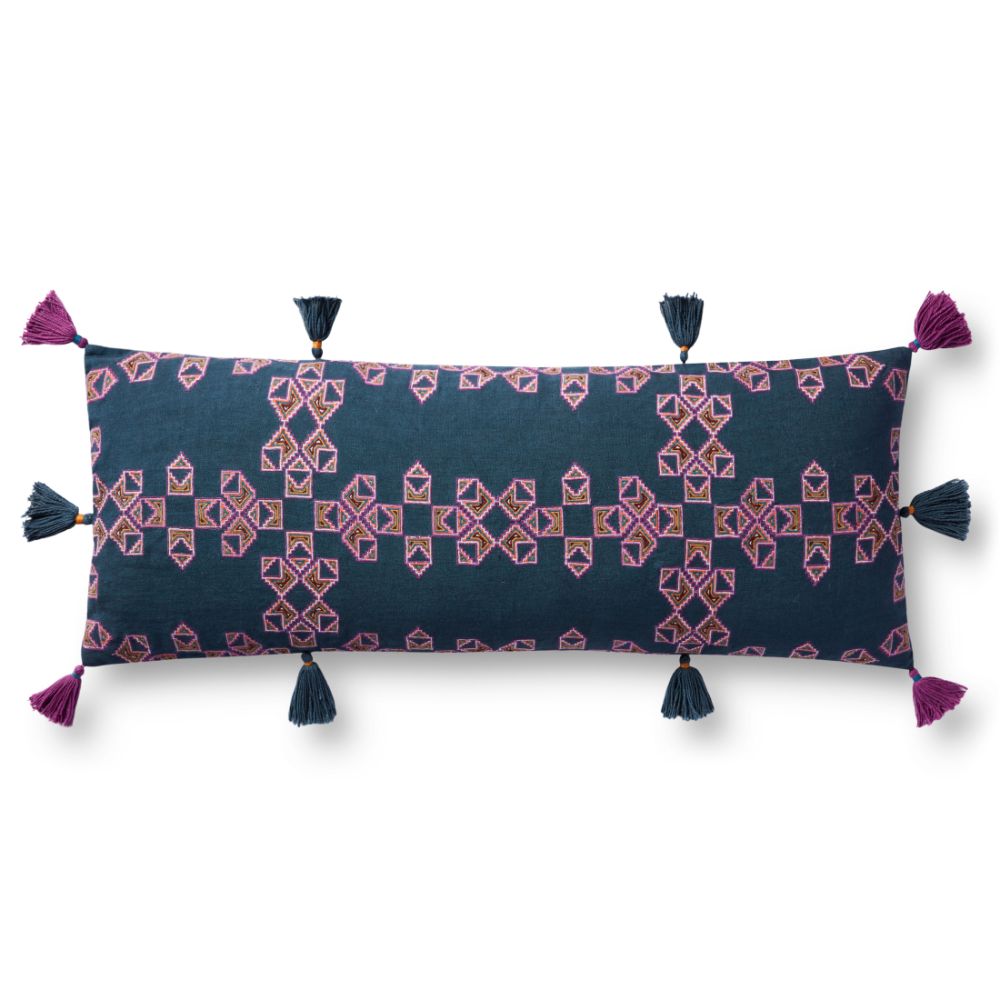 Loloi Rugs P248P0946NVMLPI29 PILLOWS 13" x 35" Pillow Cover in NAVY / MULTI