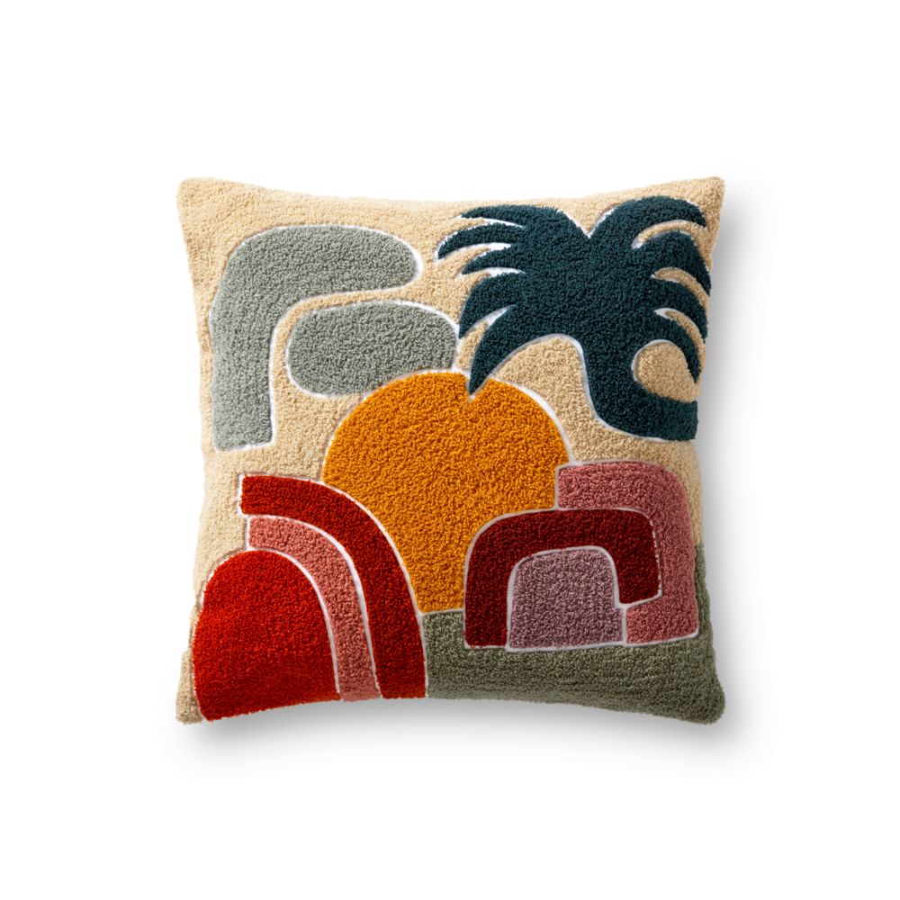 Loloi Rugs P258P0965ML00PIL1 PILLOWS 18" x 18" Pillow Cover in MULTI