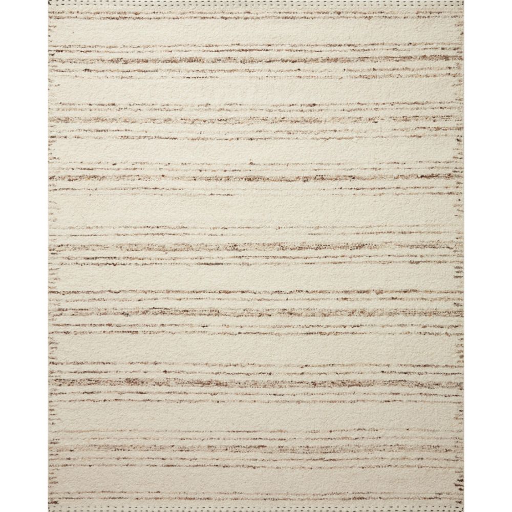 Loloi ROMAROM-02IVPP Area Rug 18" x 18" in Ivory / Pebble