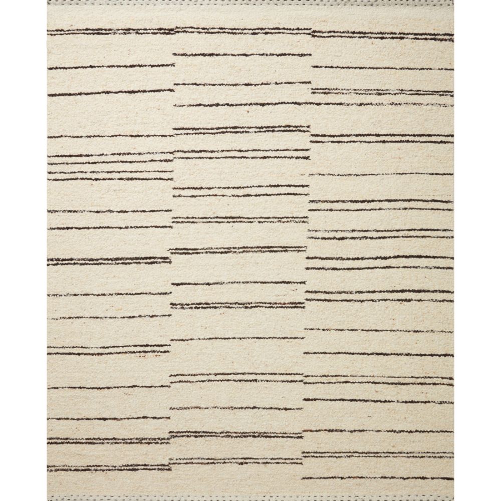 Loloi ROMAROM-04NACC Area Rug 18" x 18" in Natural / Charcoal