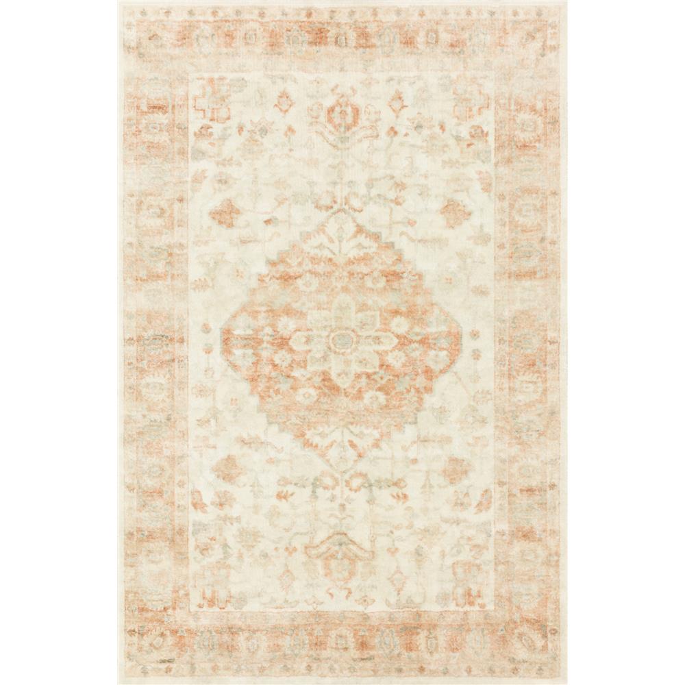 Loloi II ROS-03 Rosette 1 ft. -6 in. X 1 ft. -6 in. Sample Swatch Rug in Ivory / Terracotta