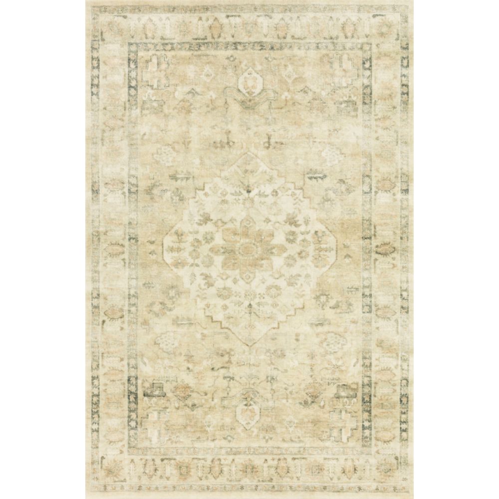 Loloi II ROS-05 Rosette 1 ft. -6 in. X 1 ft. -6 in. Sample Swatch Rug in Sand / Ivory
