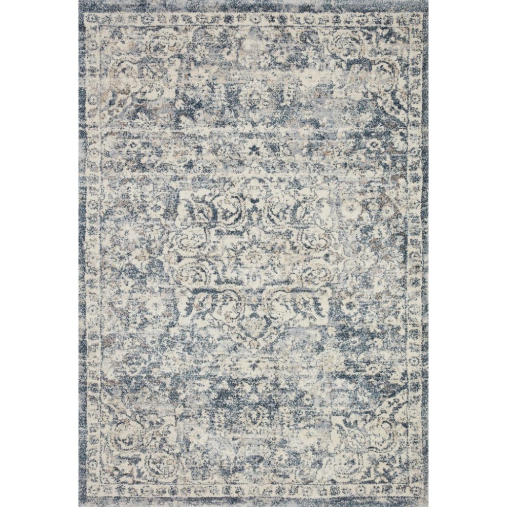 Loloi Rugs THY-02 Theory 18" x 18" Sample Swatch in Ivory / Blue