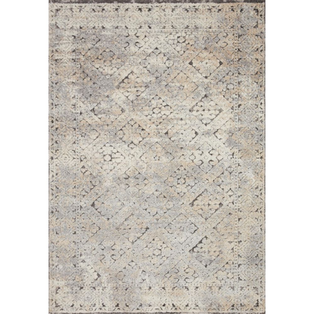 Loloi Rugs THY-05 Theory 18" x 18" Sample Swatch in Grey / Sand