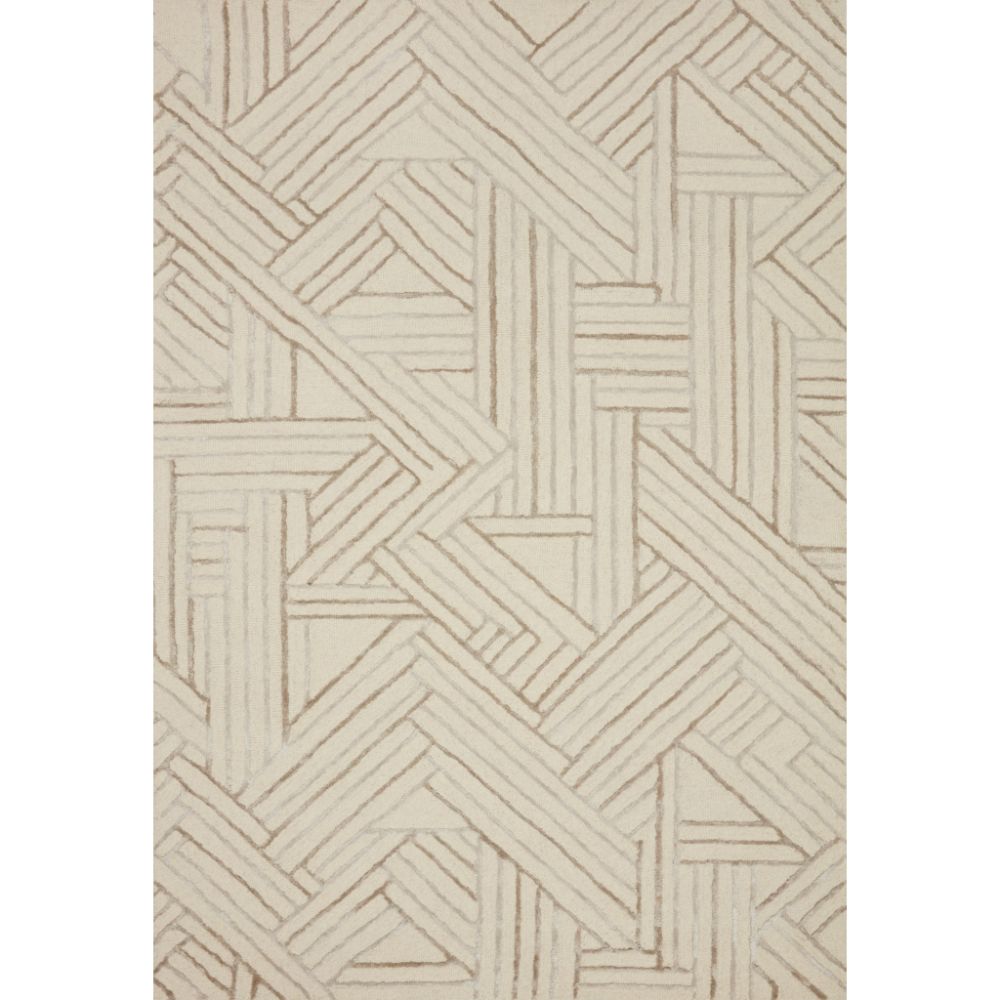 Loloi Rugs VER-01 Verve 18" x 18" Sample Swatch in Ivory / Oatmeal