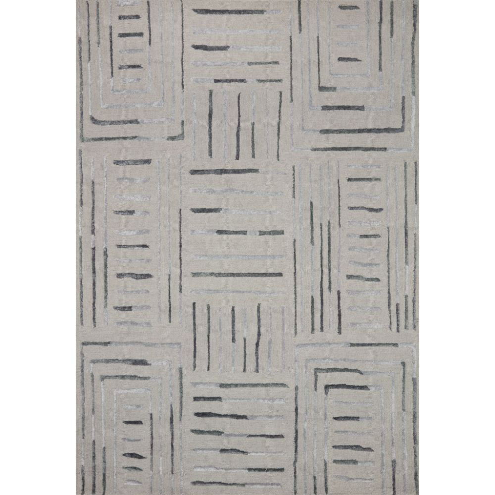 Loloi Rugs VER-02 Verve 18" x 18" Sample Swatch in Silver / Slate