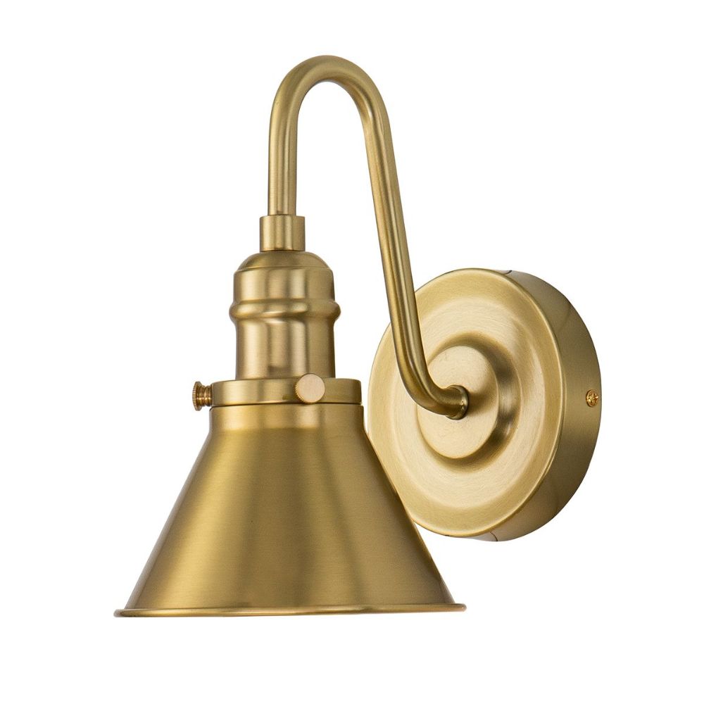 Lucas + McKearn BB90684AGB-1 Provence 1 Light Bath/Vanity Sconce in Aged Brass