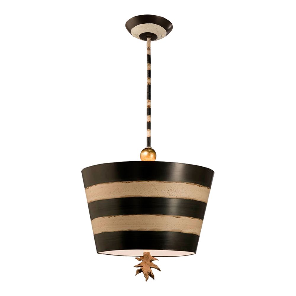 Lucas + McKearn PD1019 South Beach Up-side-down Striped Pendant in Black and White