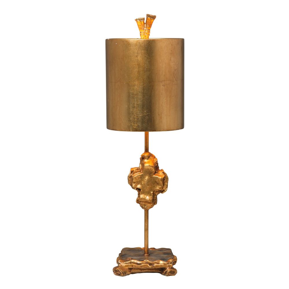 Lucas + McKearn TA1233 Cross Accent Table Lamp in Distressed in Gold Leaf Stem