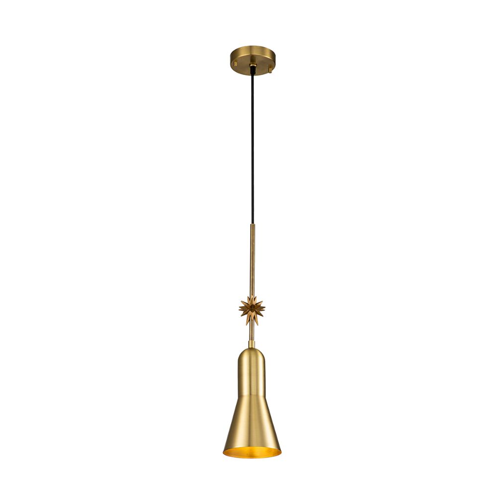 Lucas & McKearn PD00118AGB-1 Etoile Small Aged Brass Pendant