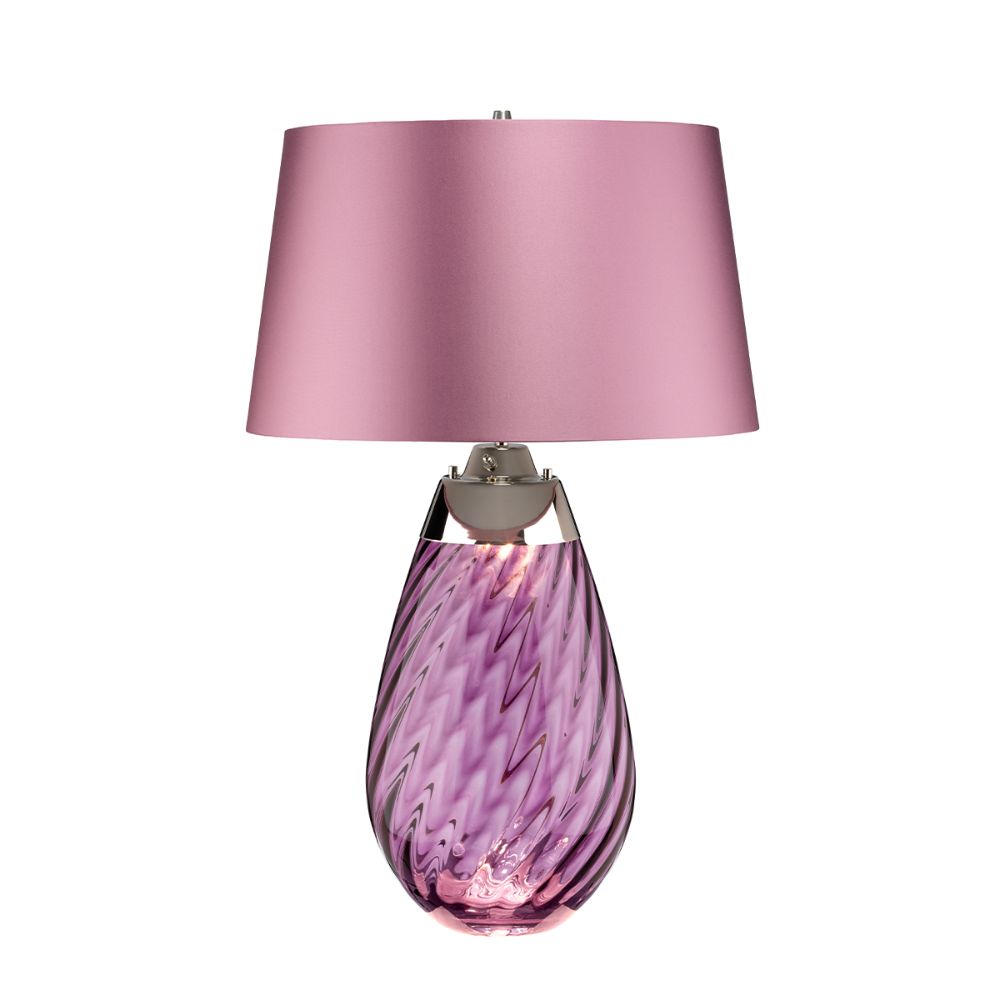 Lucas & McKearn TLG3027L Large Lena Table Lamp in Plum with Plum Satin Shade