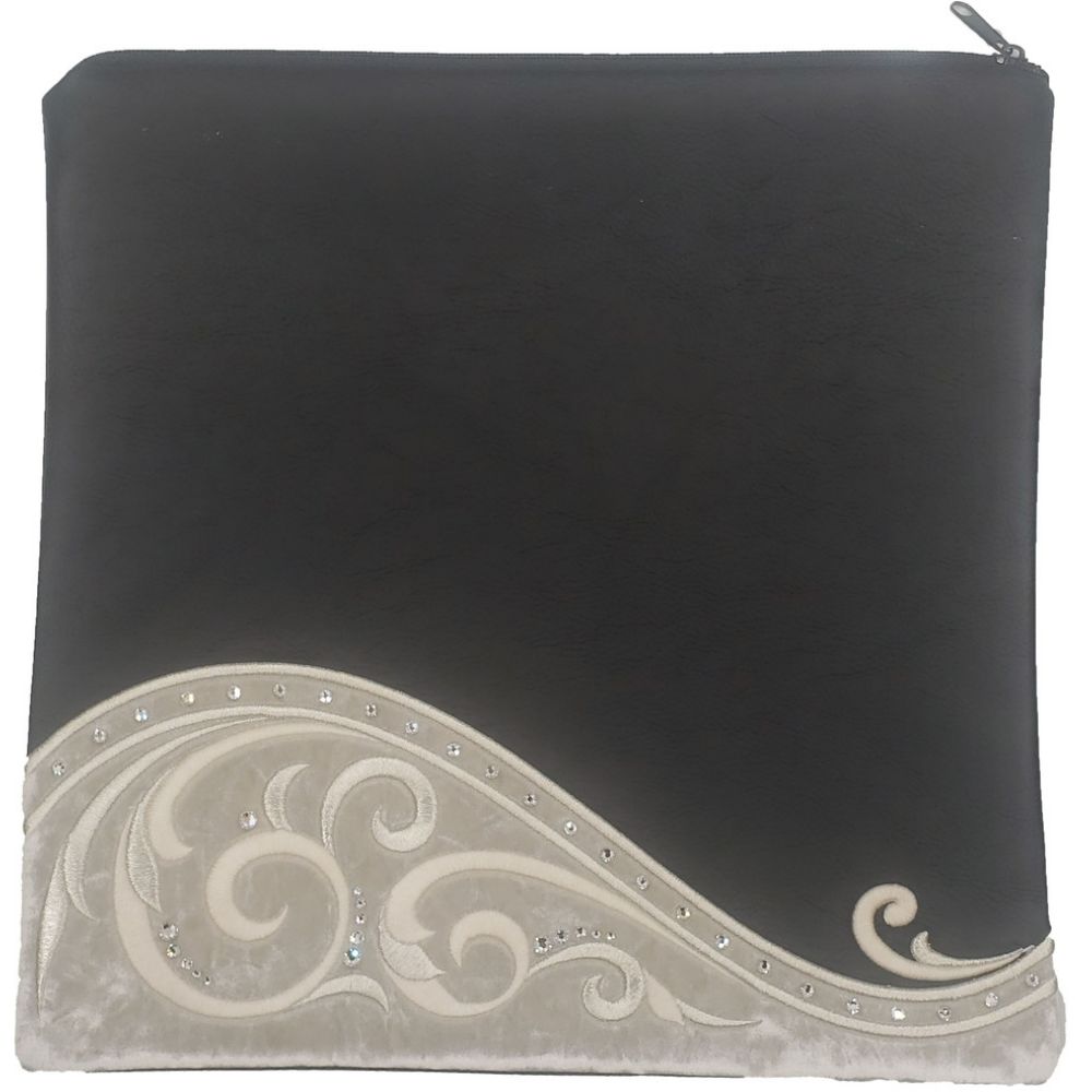 Bottom Swirl Design Faux Leather Bag #495