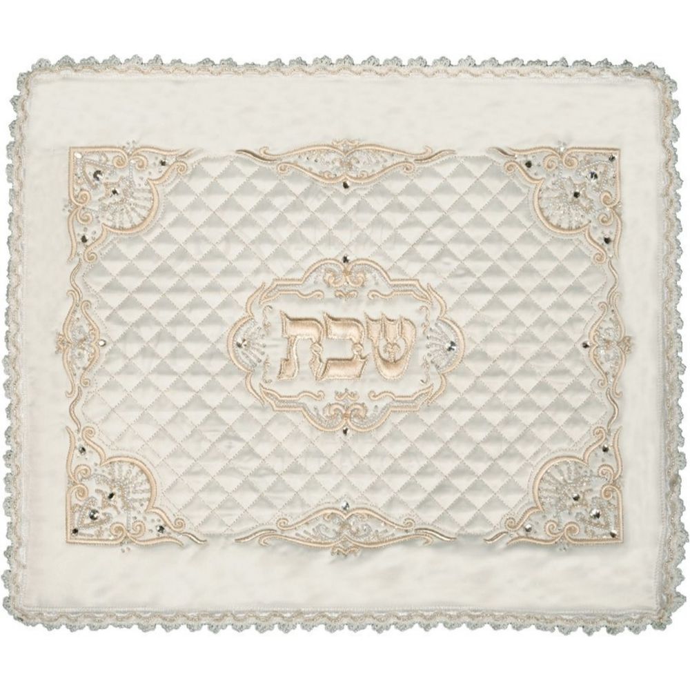 Quilted Swarovski Crystal Shabbos Challah Cover #180