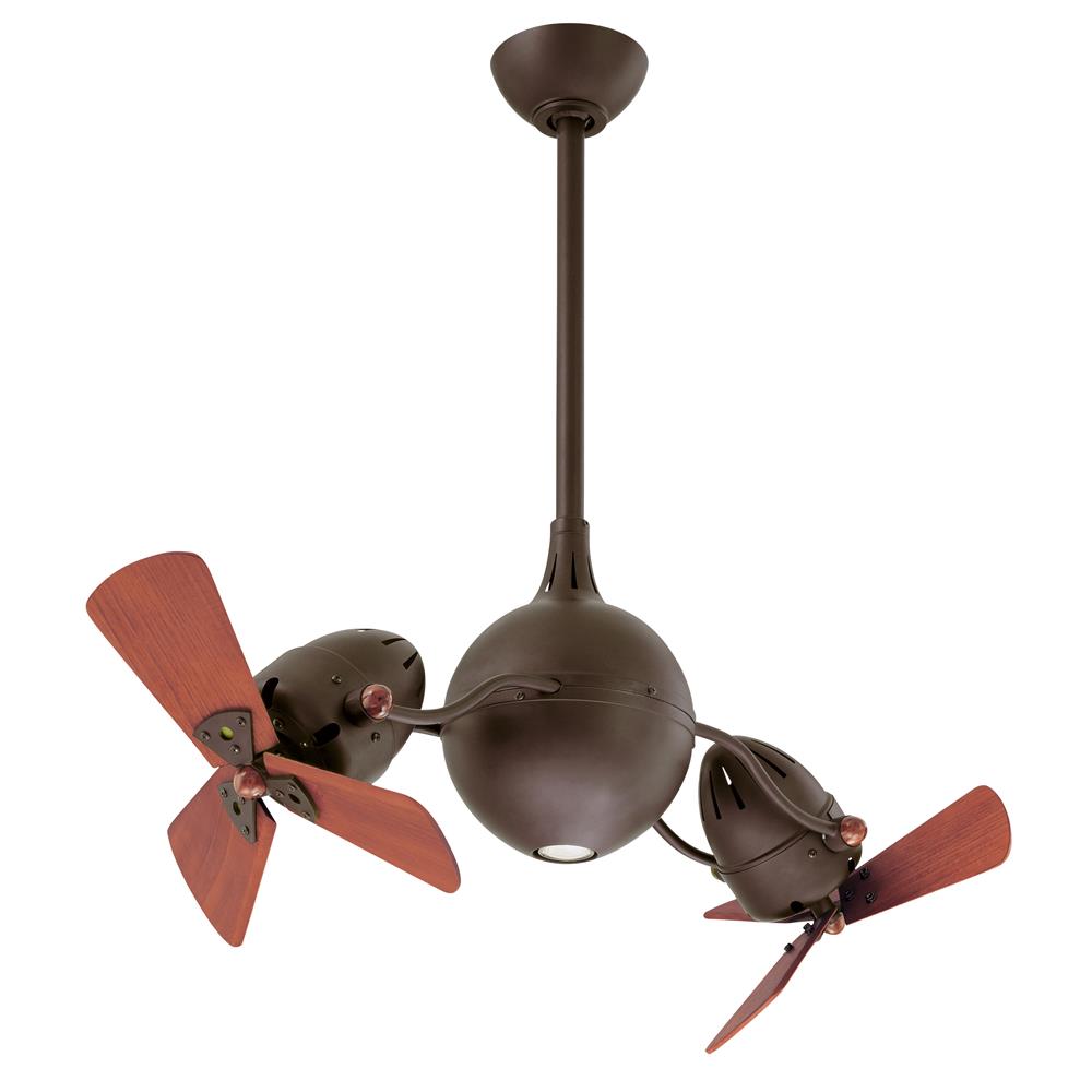 Atlas AQ-TB-WD Acqua Ceiling Fan in Textured Bronze with Mahogany Tone blades