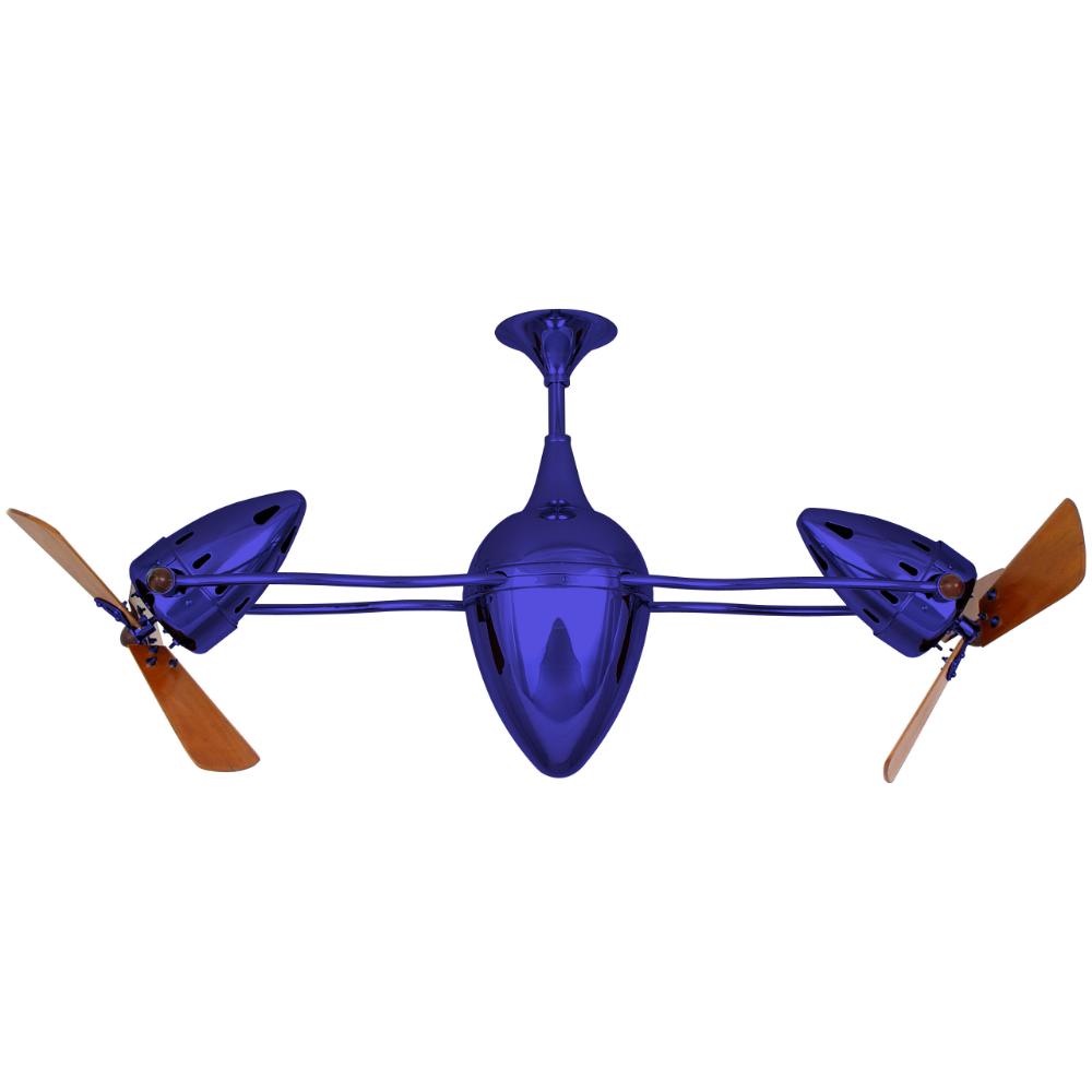 Matthews-Gerbar AR-BLUE-WD Ar Ruthiane Ceiling Fan in Safira with Mahogany blades