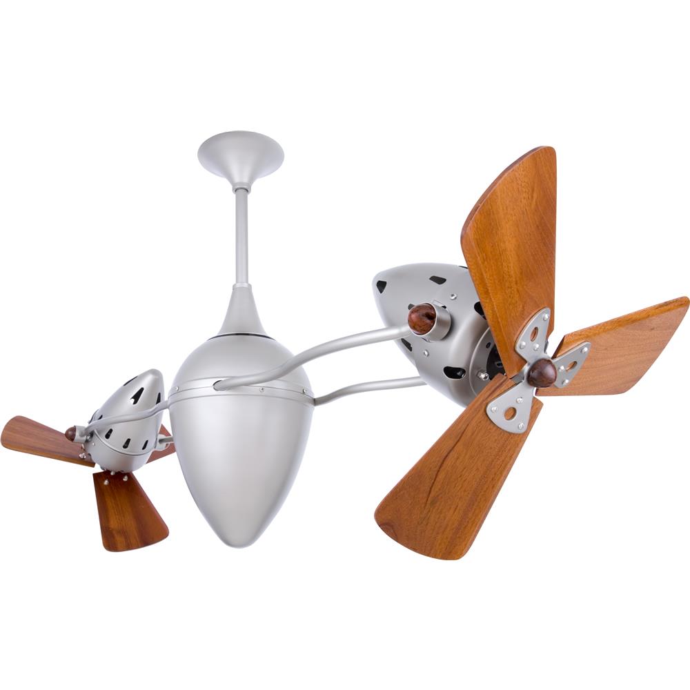 Matthews-Gerbar AR-BN-WD Ar Ruthiane Ceiling Fan in Brushed Nickel with Mahogany blades