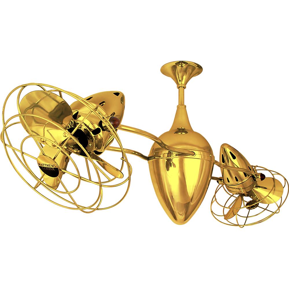 Matthews-Gerbar AR-GOLD-MTL Ar Ruthiane Ceiling Fan in Ouro with Ouro blades