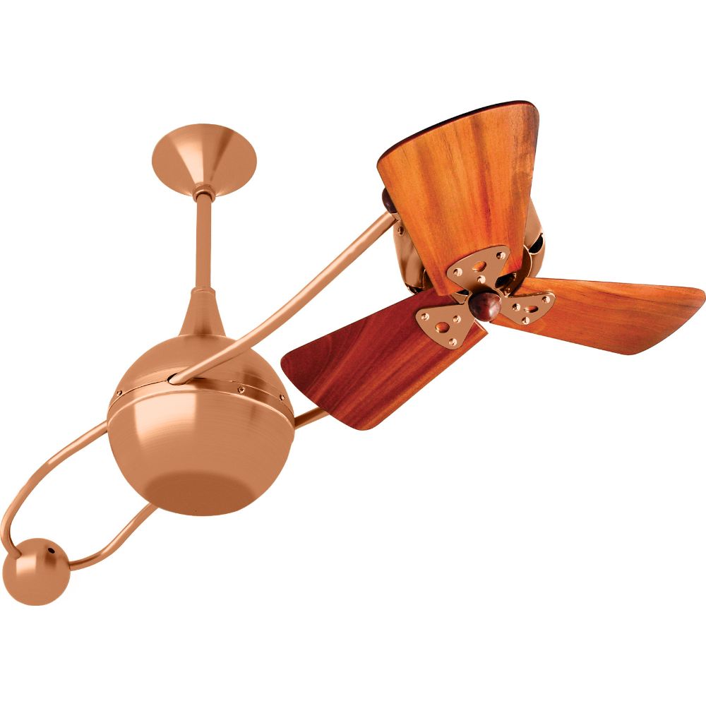 Matthews-Gerbar B2K-BRCP-WD Brisa 2000 Ceiling Fan in Brushed Copper with Mahogany blades