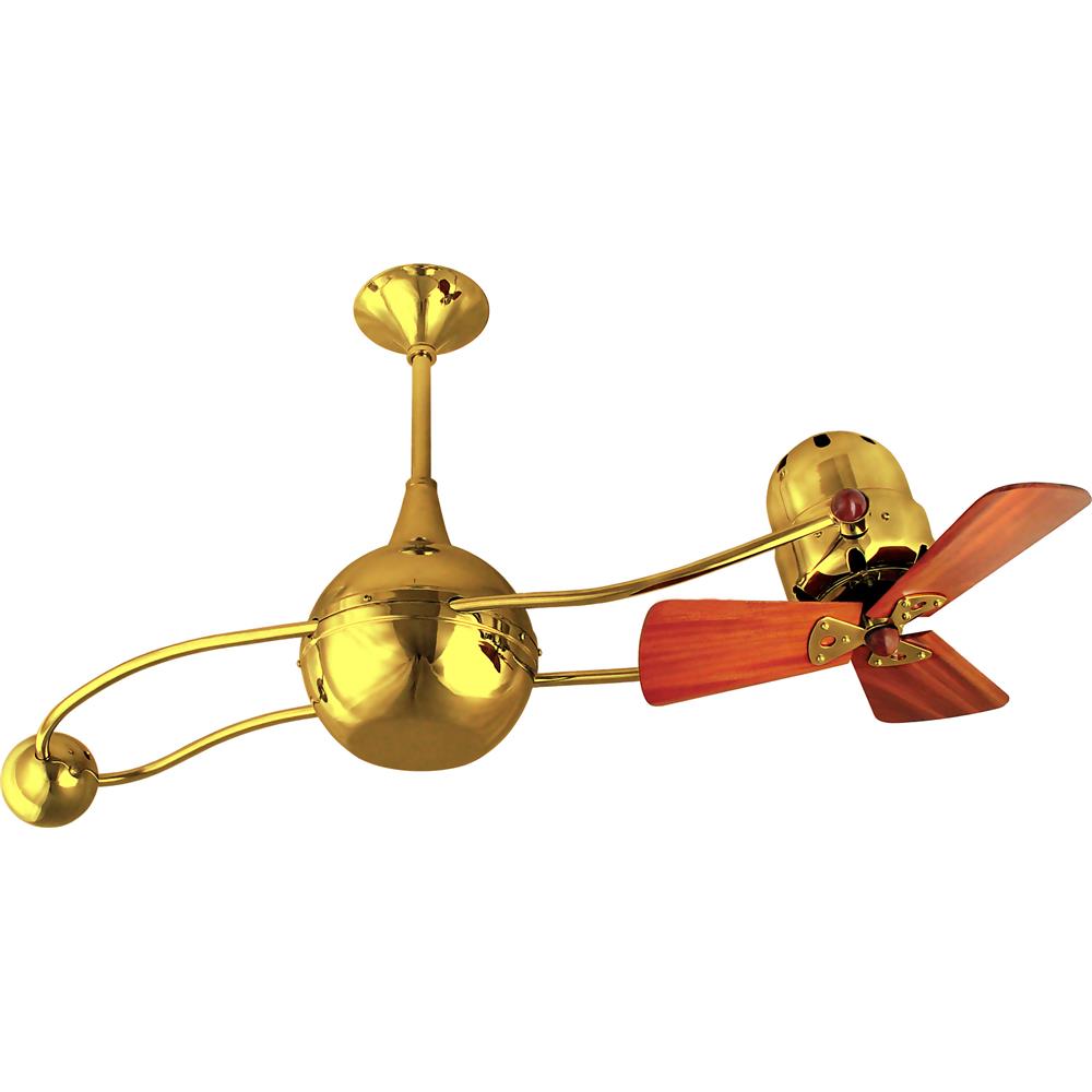 Matthews-Gerbar B2K-GOLD-WD Brisa 2000 Ceiling Fan in Gold with Mahogany blades