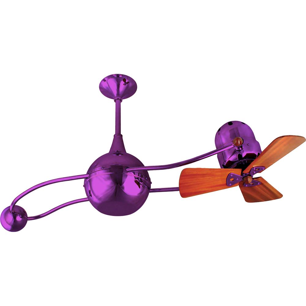 Matthews-Gerbar B2K-LTPURPLE-WD Brisa 2000 Ceiling Fan in Light Purple with Mahogany blades