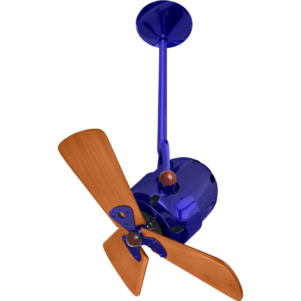 Matthews-Gerbar BD-BLUE-WD Bianca Direcional Ceiling Fan in Safira with Mahogany blades