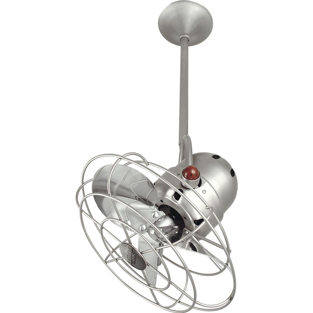 Matthews-Gerbar BD-BN-MTL-DAMP Bianca Direcional Ceiling Fan in Brushed Nickel with Brushed Nickel blades