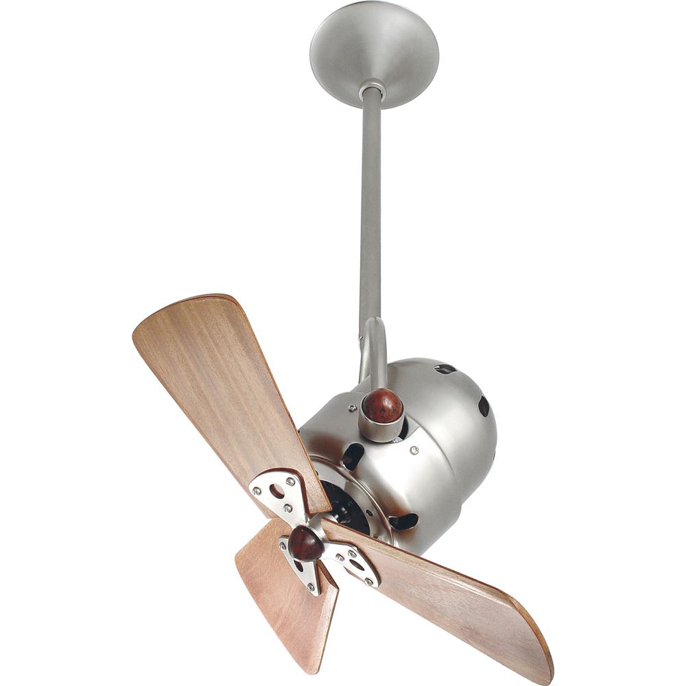 Matthews-Gerbar BD-BN-WD Bianca Direcional Ceiling Fan in Brushed Nickel with Mahogany blades