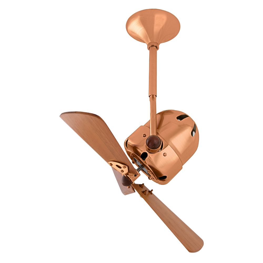 Matthews-Gerbar BD-BRCP-WD Bianca Direcional Ceiling Fan in Brushed Copper with Mahogany blades