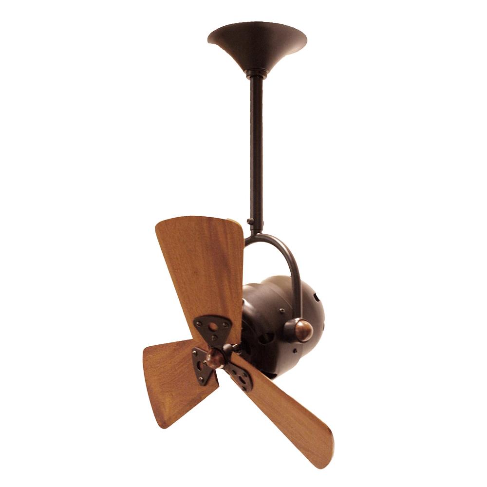 Matthews-Gerbar BD-BZZT-WD Bianca Direcional Ceiling Fan in Bronzette with Mahogany blades