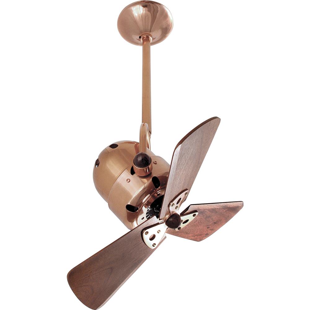 Matthews-Gerbar BD-CP-WD Bianca Direcional Ceiling Fan in Polished Copper  with Mahogany blades