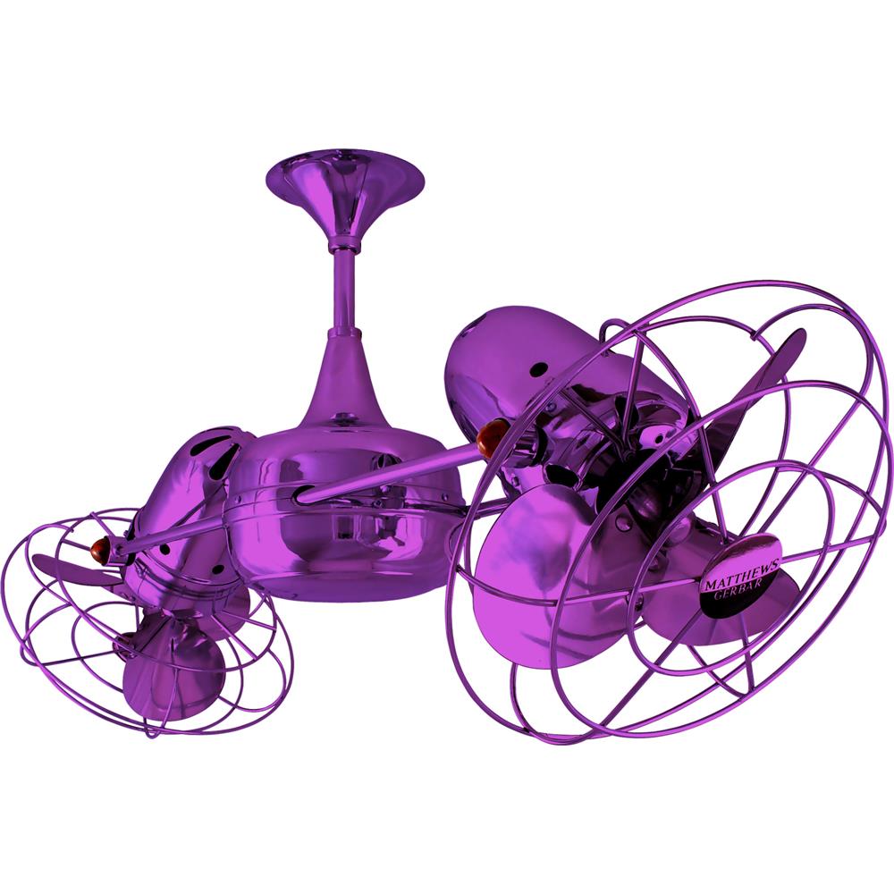 Matthews-Gerbar DD-LTPURPLE-MTL Duplo-Dinamico Ceiling Fan in Light Purple with Ametista blades