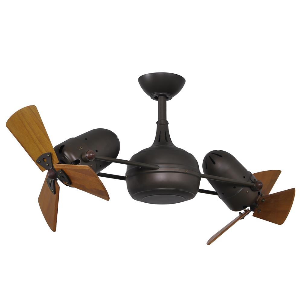 Atlas DG-TB-WD Dagny Ceiling Fan in Textured Bronze with Mahogany Tone blades